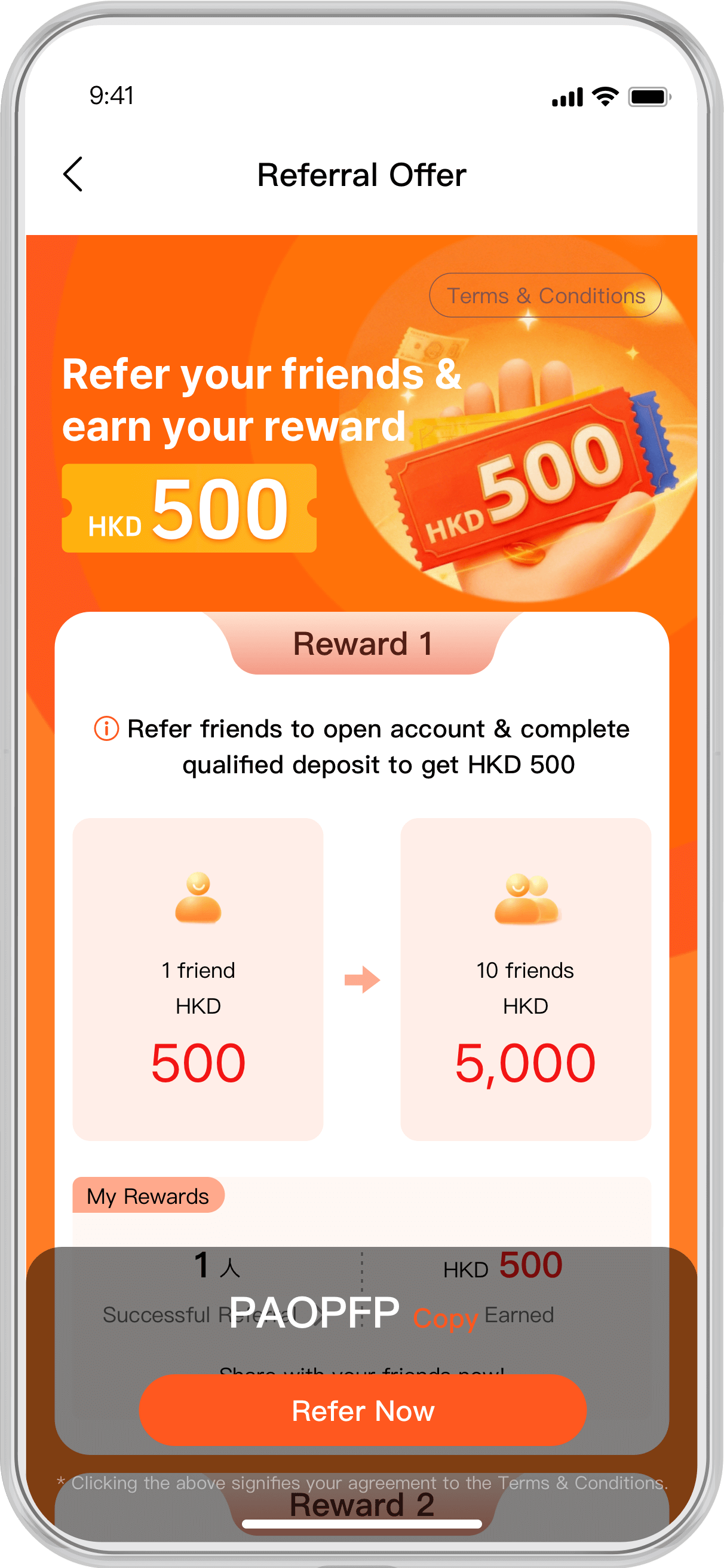 New Account Welcome Bonus Referral Programme
