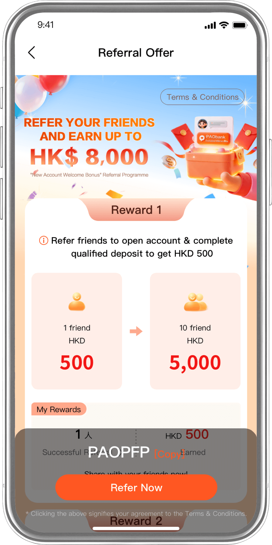 New Account Welcome Bonus Referral Programme