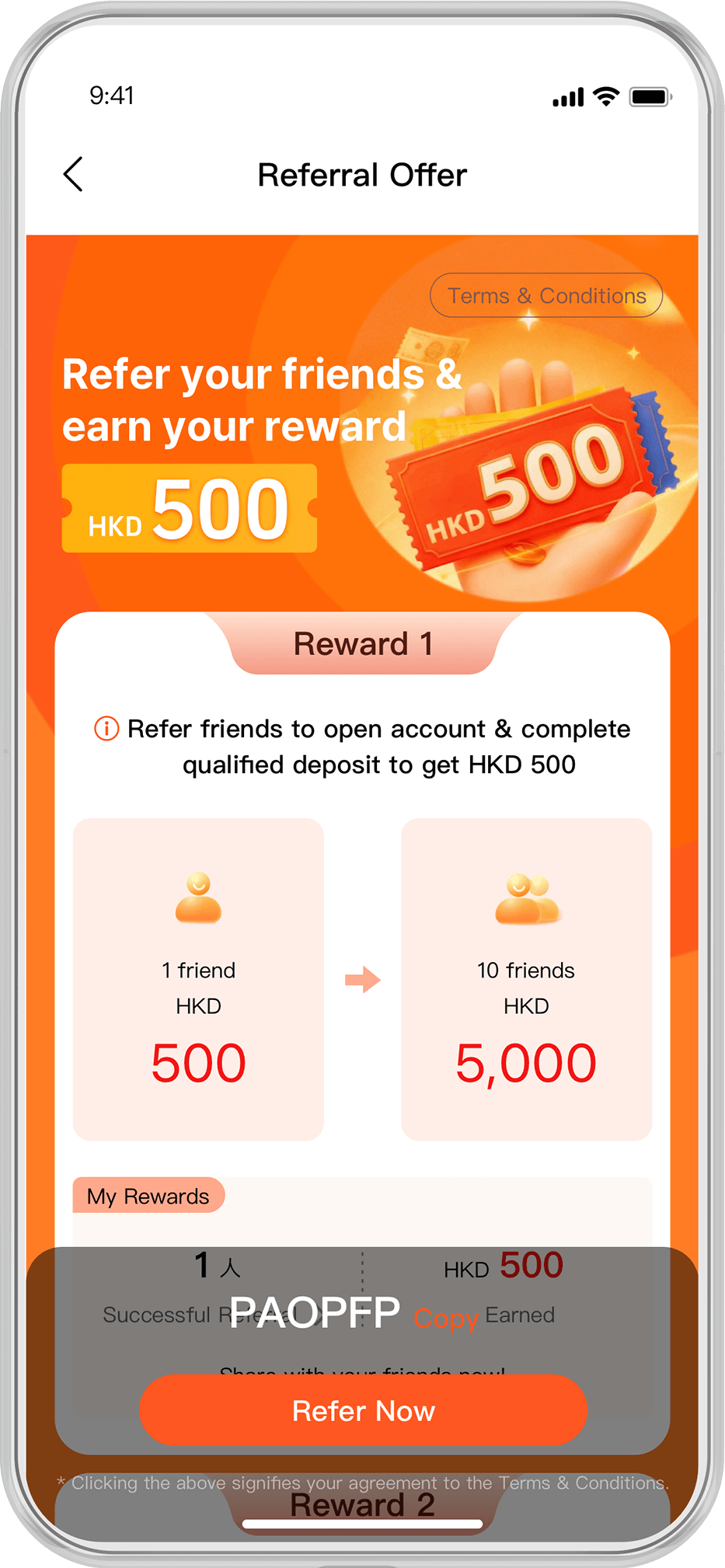 New Account Welcome Bonus Referral Programme