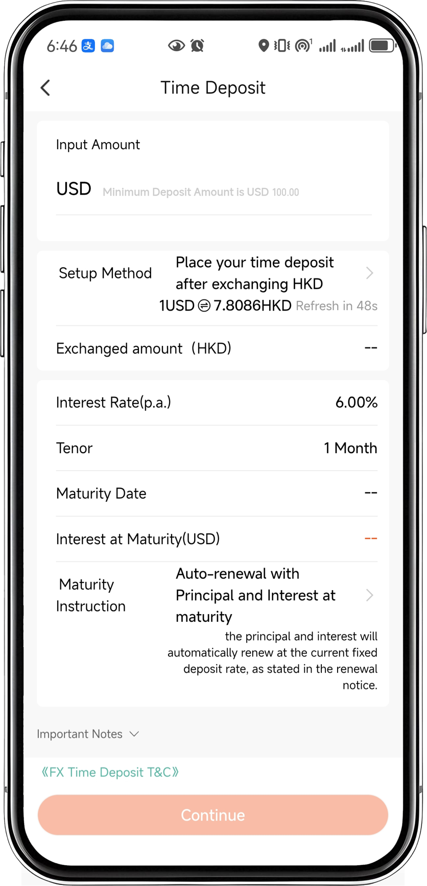 FX Time Deposit Limited Time Offer