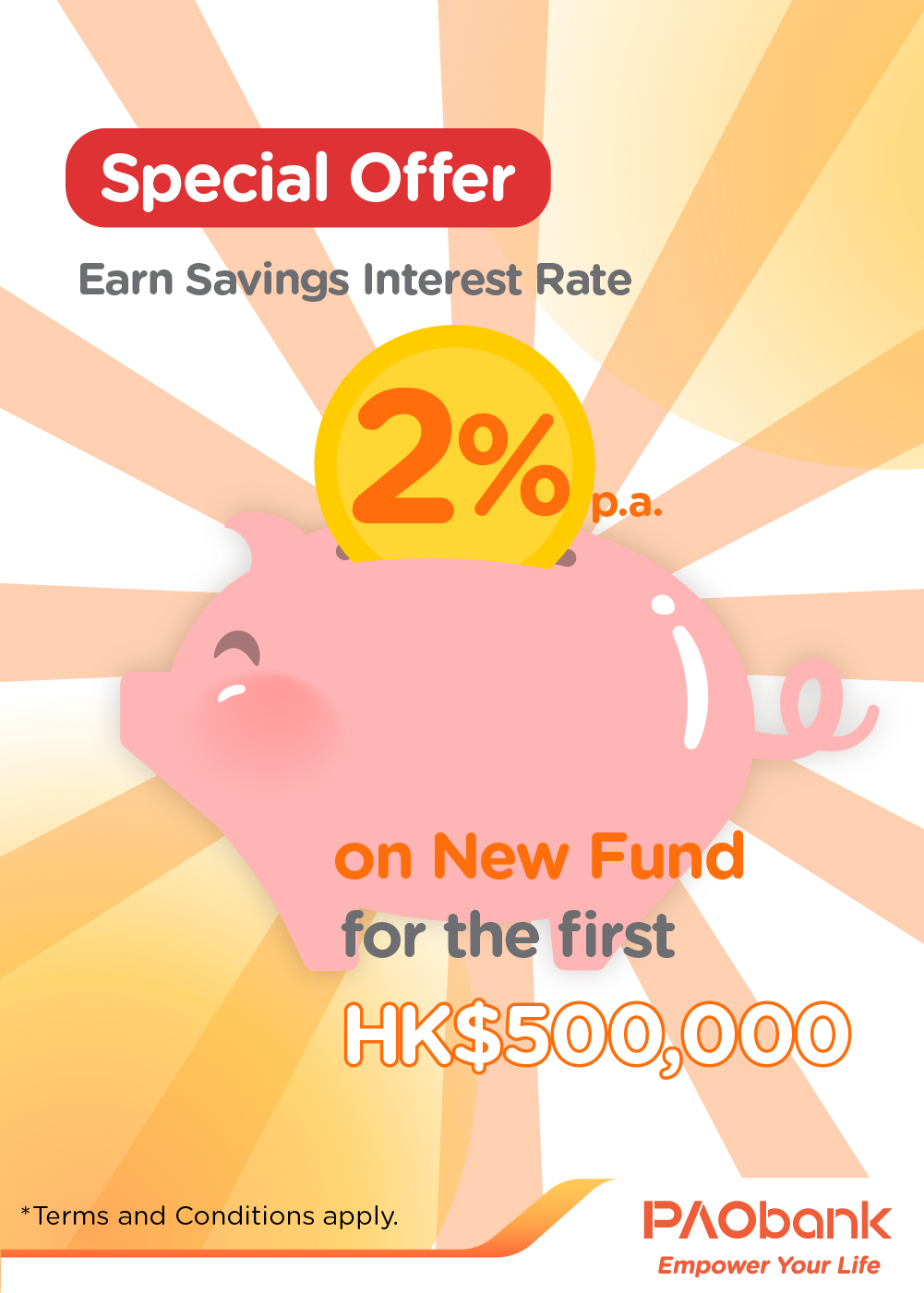 PAOB SME Services - 2% p.a. Savings Interest rate for new fund